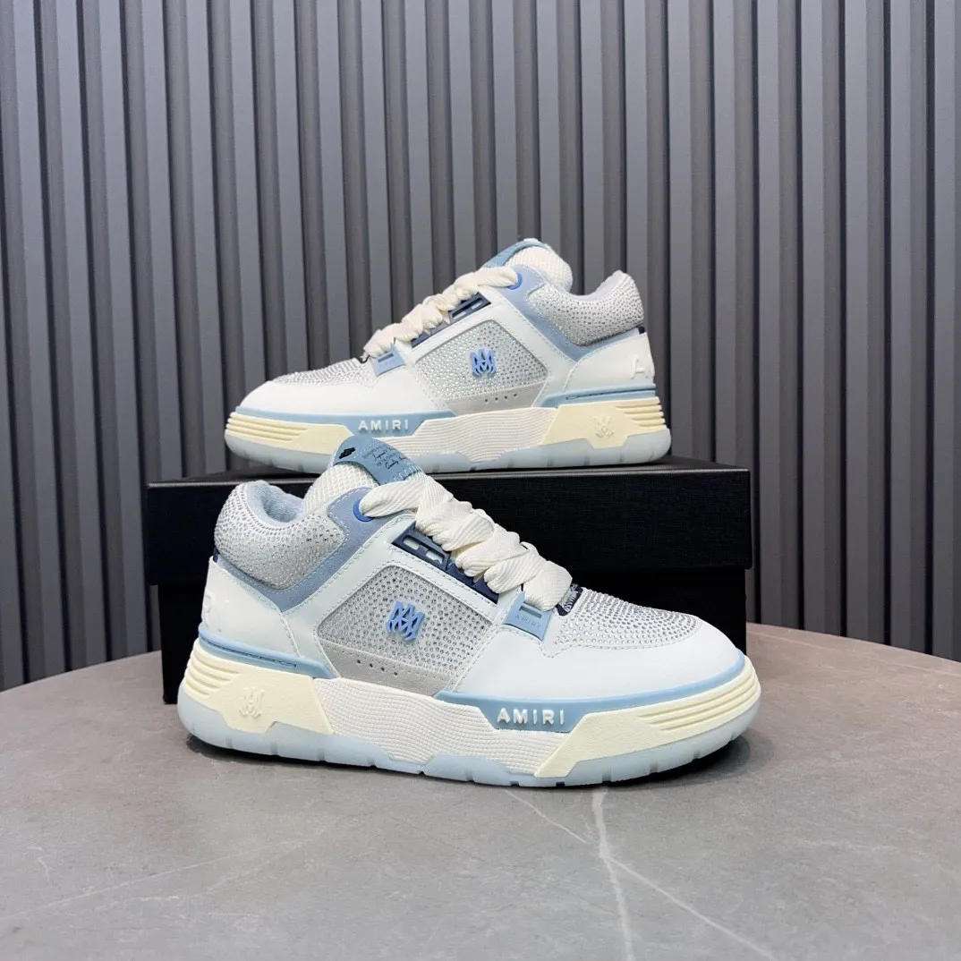 Men's men's shoes 💰800 AMIRI Amir Couple's new hot brick high street sneakers with bone sports shoes, toe-layer cowhide upper, upper side bones, purely hand-stitched, with good three-dimensional effect, customized metal LOGO, code number 35-44 (45, 46 customized)